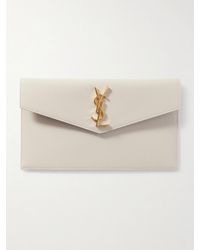 Saint Laurent - Uptown Textured-Leather Pouch - Lyst