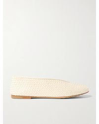 Bottega Veneta - Rosa Intrecciato Leather Ballet Flats - Lyst