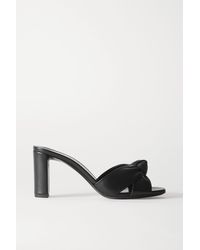 saint laurent bianca knotted leather mules