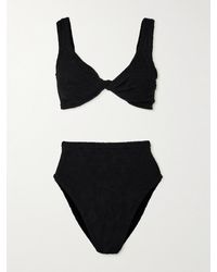 Hunza G - Jamie Twist-Front Seersucker Bikini - Lyst
