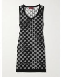 Gucci - Wendbares Minikleid Aus Einer Wollmischung Mit Logomuster - Lyst