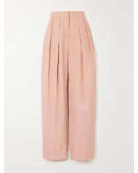 Stella McCartney - Pleated Woven Straight-Leg Pants - Lyst