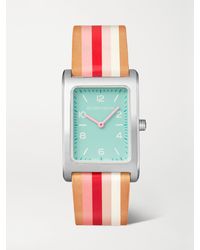 La Californienne - Daybreak 24Mm Steel Striped Leather Watch - Lyst