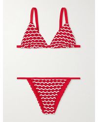 SARA CRISTINA - Sun Bikini Aus Zweifarbigem Häkelmaterial - Lyst