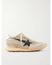 Golden Goose - Running Marathon Suede And Leather-Trimmed Mesh Sneakers - Lyst