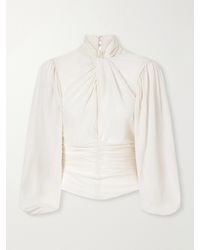Isabel Marant - Depsona Ruched Silk-Crepe De Chine Blouse - Lyst
