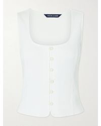 Veronica Beard - Quenby Ribbed Cotton-Blend Tank Top - Lyst