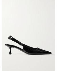 Jimmy Choo - Amel 50 Slingback-Pumps Aus Lackleder Mit Logoverzierung - Lyst