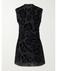 SIR. - Vittoria Minikleid Aus Devoré-Samt Mit Raffungen - Lyst