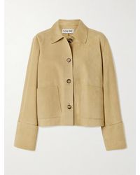 Loewe - Paneled Suede Jacket - Lyst