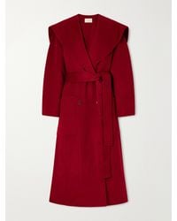 Ulla Johnson - Rory Double-Breasted Belted Brushed Wool And Cashmere-Blend Coat - Lyst