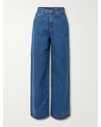 Blazé Milano - Nariida Java Hoch Sitzende Jeans Mit Weitem Bein Und Stickerei - Lyst