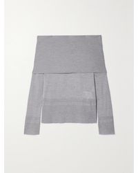 Max Mara - Leisure Tiglio Off-The-Shoulder Wool Sweater - Lyst