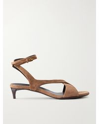 KHAITE - Liria Suede Sandals - Lyst