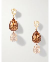Jennifer Behr - Natalina Ohrringe Aus 18 Karat Mit Kristallen - Lyst
