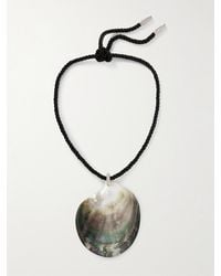 Julietta - Lamar-Plated, Shell And Rope Necklace - Lyst