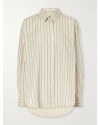 Jamie Haller - The Essential Drop-Tail Striped Cotton-Poplin Shirt - Lyst