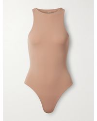 Skims - Fits Everybody Stretch Satin-Jersey Thong Bodysuit - Lyst