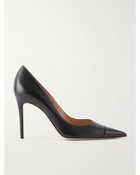 Gianvito Rossi - 95 Patent-Trimmed Leather Pumps - Lyst
