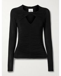 Isabel Marant - Vandalia Cutout Ruched Stretch-Jersey Top - Lyst