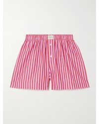 Comme Si - La Boxer Classica Striped Cotton-Poplin Shorts - Lyst
