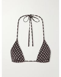 Matteau - The String Polka-Dot Triangle Bikini Top - Lyst