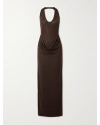 Maygel Coronel - Conto Appliquéd Draped Stretch-Jersey Maxi Dress - Lyst
