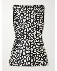 Carolina Herrera - Leopard-Patterned Jacquard Blouse - Lyst