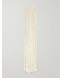 Alaïa - Fringed Crocheted Scarf - Lyst