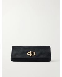 Amanu - The Tanzania Leather-Trimmed Calf-Hair Clutch - Lyst