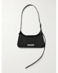Acne Studios - Sac Porté Épaule En Résille À Finitions En Cuir Verni Et À Ornements - Lyst