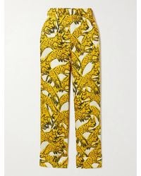 AZ FACTORY - Printed Recycled Satin-Twill Wide-Leg Pants - Lyst