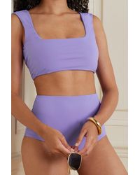 Mara Hoffman + Net Sustain Raina Bikini Top - Purple