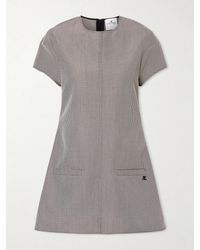Courreges - Heritage Minikleid Aus Einer Wollmischung Mit Hahnentrittmuster - Lyst