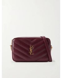 Saint Laurent - Loulou Quilted Textured-Leather Shoulder Bag - Lyst