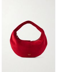 KHAITE - Olivia Mini Suede Shoulder Bag - Lyst