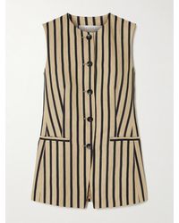 Max Mara - Rodeo Weste Aus Einer Gestreiften Leinenmischung - Lyst