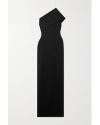 Solace London - Lana Asymmetric Off-the-shoulder Crepe Gown - Lyst