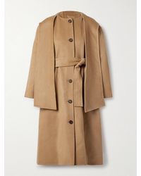 Sea - Astra Scarf-Detailed Hooded Wool-Felt Coat - Lyst