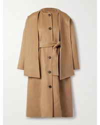 Sea - Astra Scarf-Detailed Hooded Wool-Felt Coat - Lyst