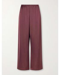 Leset - Barb Satin Wide-Leg Pants - Lyst