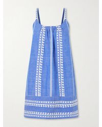 lemlem - Zine Cotton-Gauze Mini Dress - Lyst