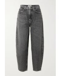 Agolde + Net Sustain Balloon High-rise Tapered Organic Jeans - Grey