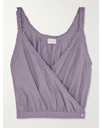 Deiji Studios - Overlie Frayed Wrap-Effect Organic Cotton Camisole - Lyst