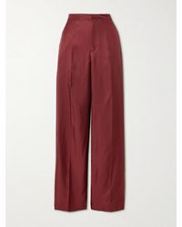 Loulou de Saison - Fafila Silk-Twill Wide-Leg Pants - Lyst