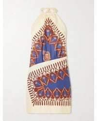 Johanna Ortiz - Open-Back Printed Cotton-Voile Mini Dress - Lyst