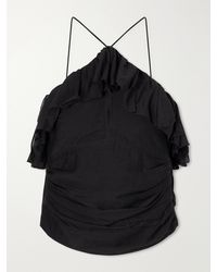 Isabel Marant - Djimia Ruffled Cotton-Blend Tank - Lyst