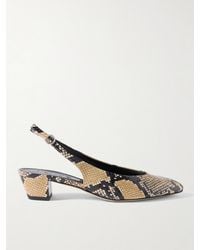 Aeyde - Celeste Snake-Effect Leather Slingback Pumps - Lyst