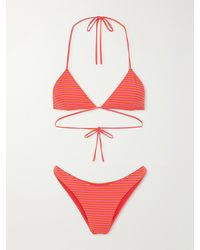 Lido - Striped Triangle Bikini - Lyst