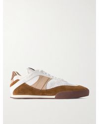 Chloé - Kick Sneakers Aus Veloursleder, Mesh Und Leder - Lyst
